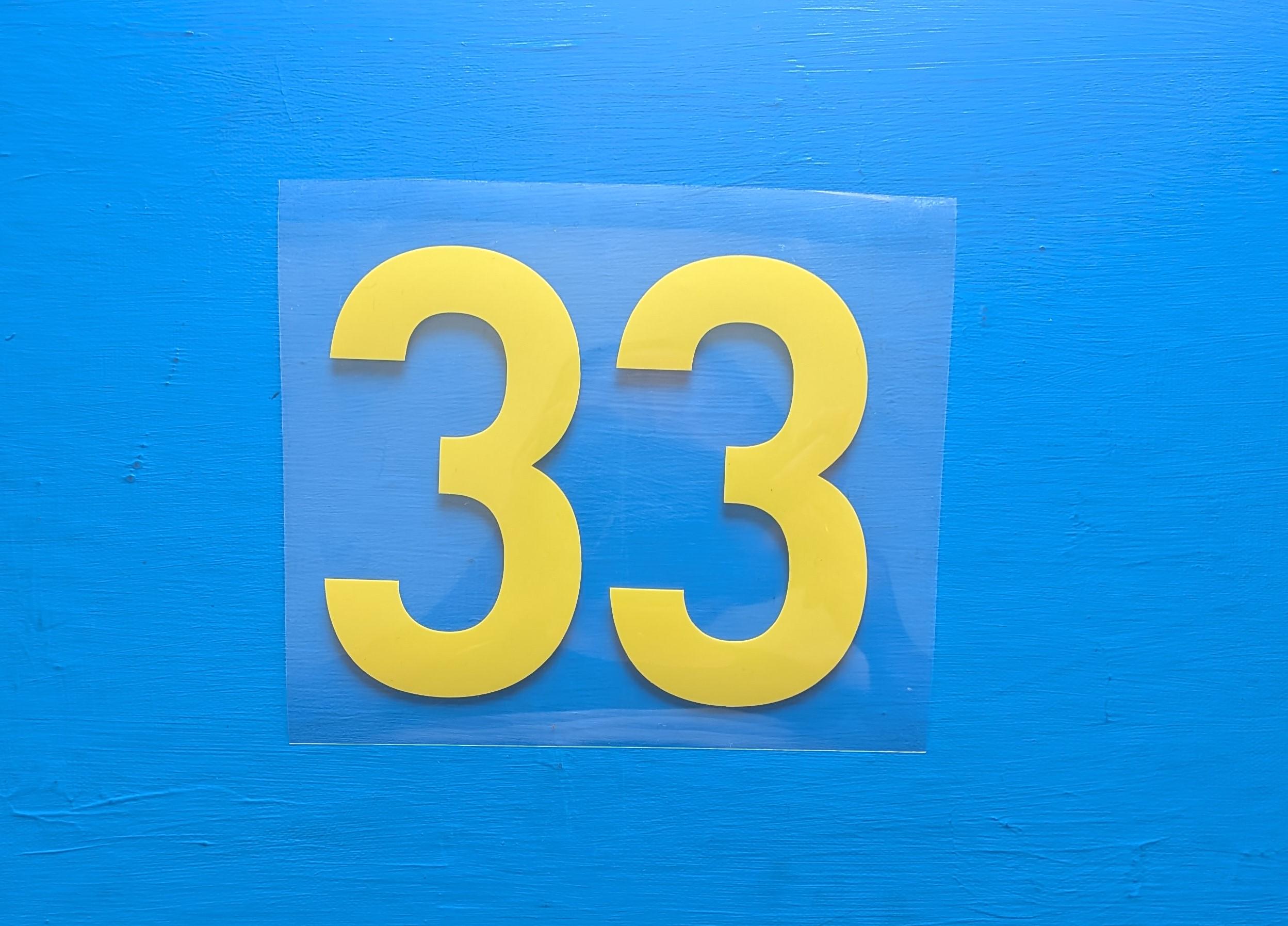 Fallout Number Style Vault Suit Number - Custom Iron-on Vinyl Decal for Cosplay | Costume or ...