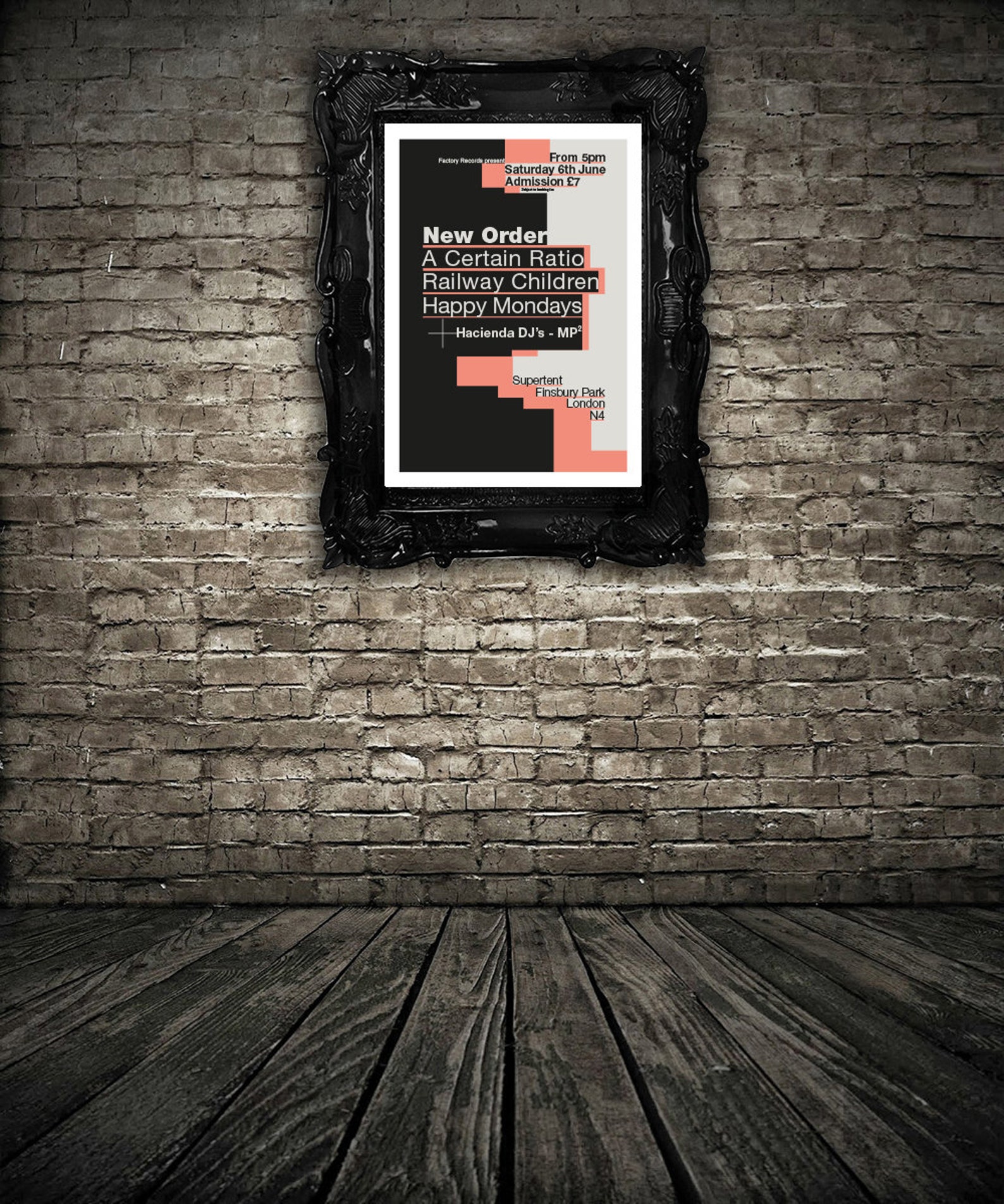 New Order Concert Gig Poster 1987 Finsbury Park London Etsy