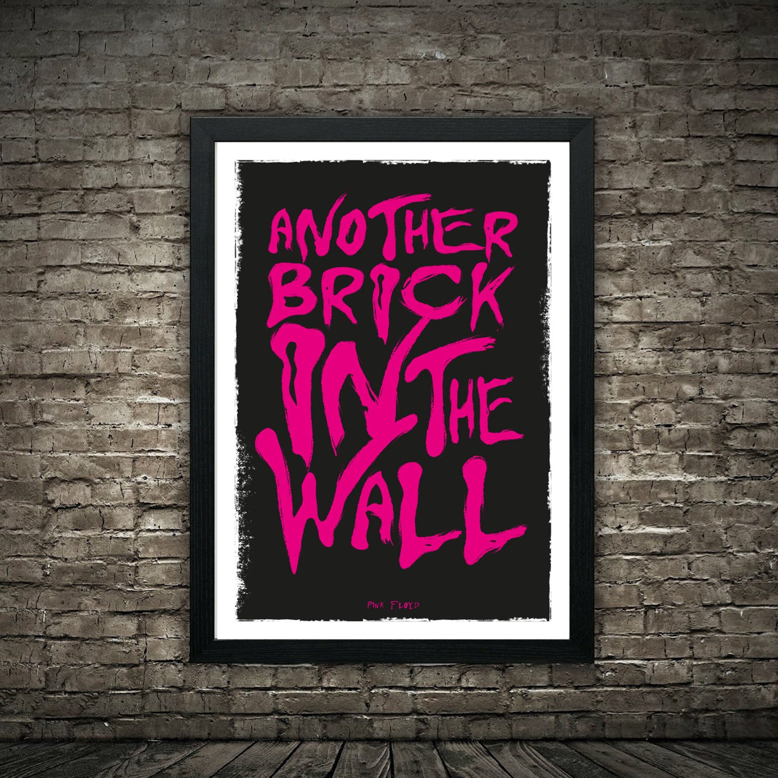 Pink Floyd Another Brick in the Wall Lyrics Poster Print Etsy