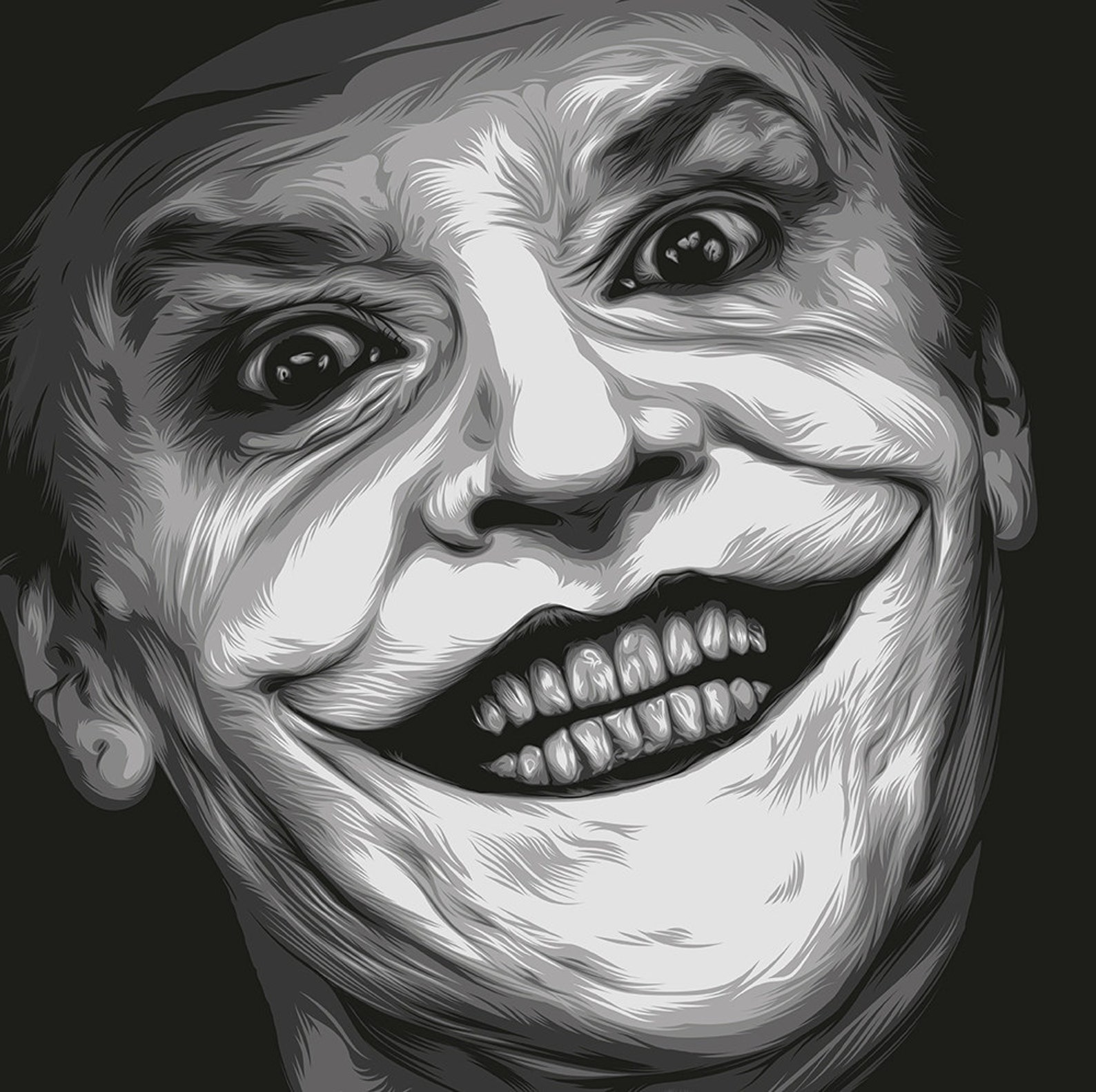 Jack Nicholson Joker 30 X 30 Portrait - Etsy