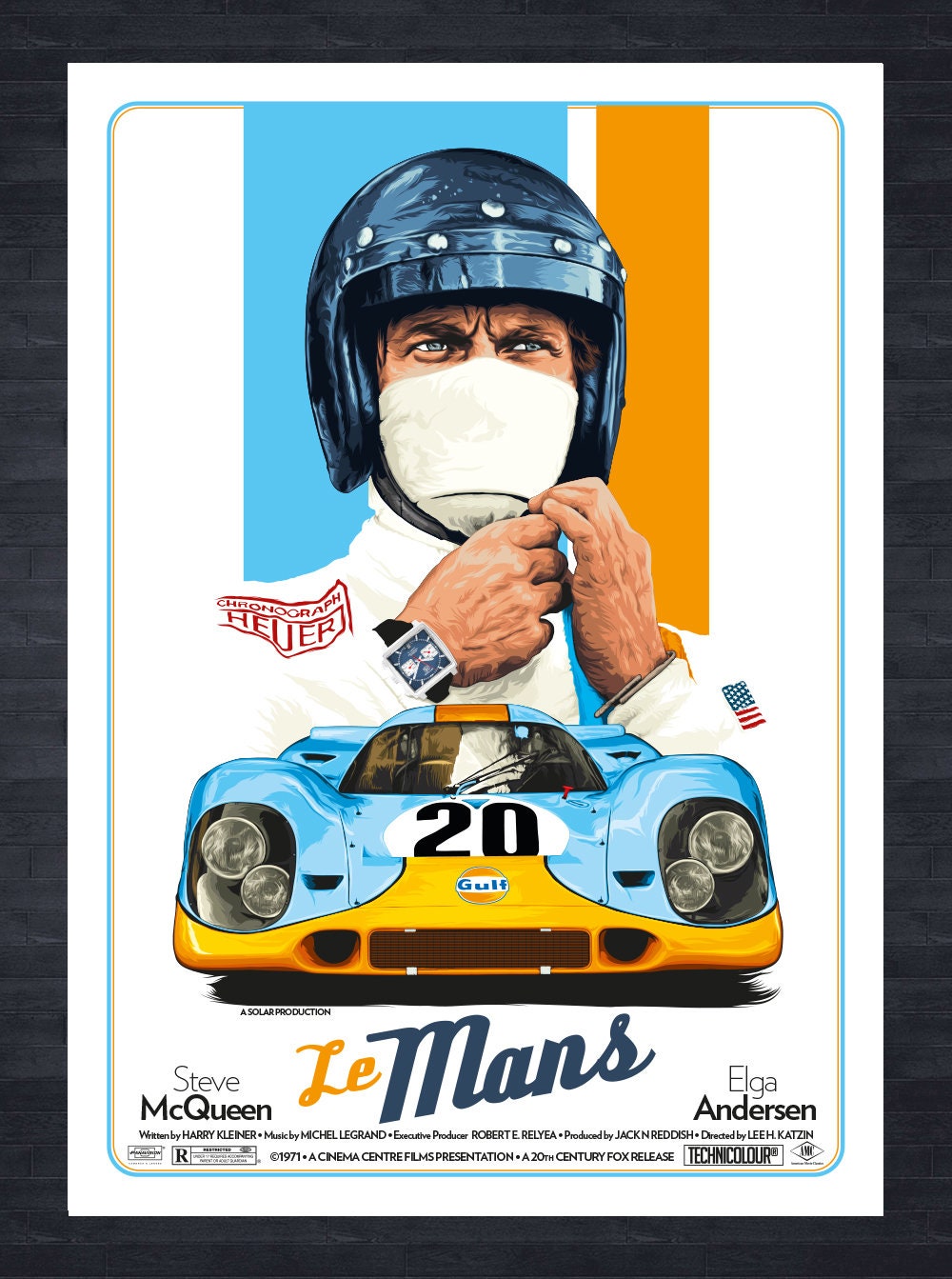 STEVE MCQUEEN Le Mans fictional movie poster | Etsy