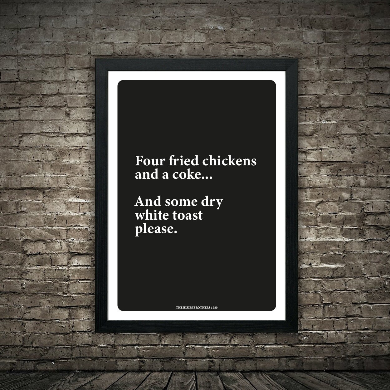 The Blues Brothers Film Quote Poster Print Fried Chicken Etsy UK