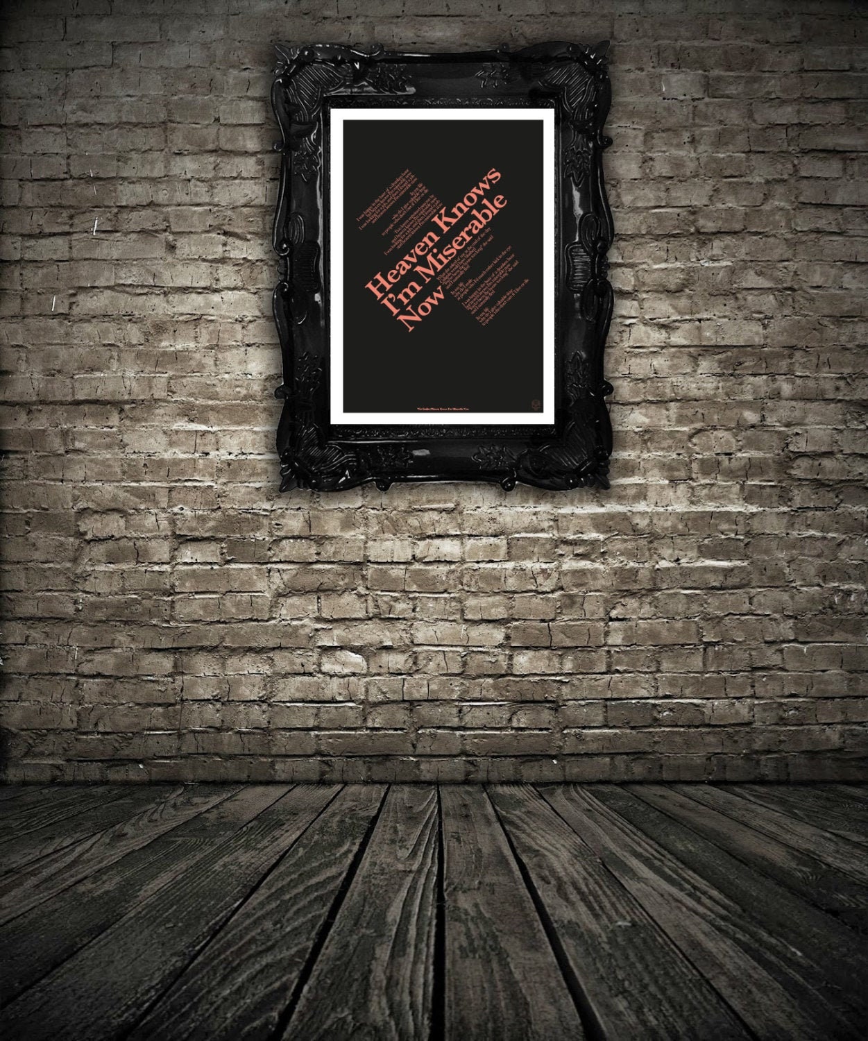 The Smiths Heaven Knows Im Miserable Now Lyrics Print Etsy