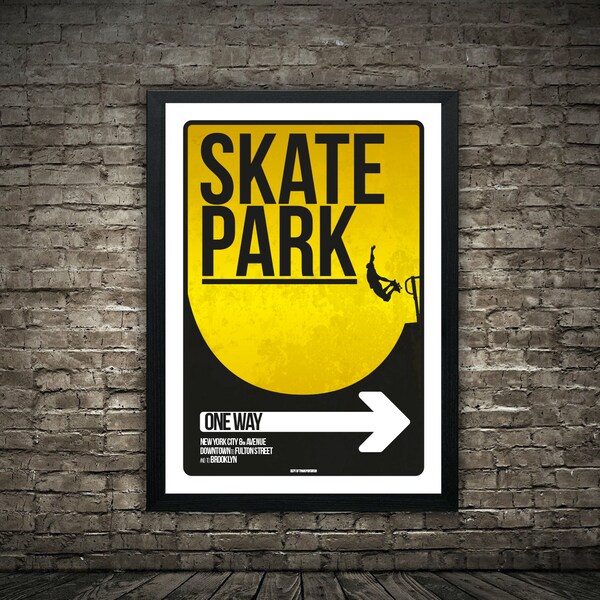 Skateboard Poster Etsy