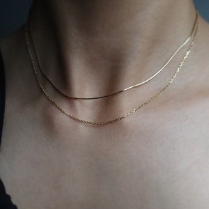Leah Layered Snake Chain Necklace: Sterling Silver Minimal Jewellery