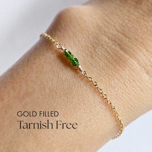Gold Filled Worth II Bracelet: Custom Birthstone Gemstone Chain, Tarnish Free Jewellery