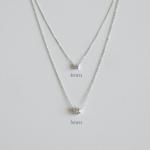 Petite Crystal Necklace: 3 Stone Sizes, Dainty 14K Gold Vermeil Chain, Minimalist Jewellery image 8