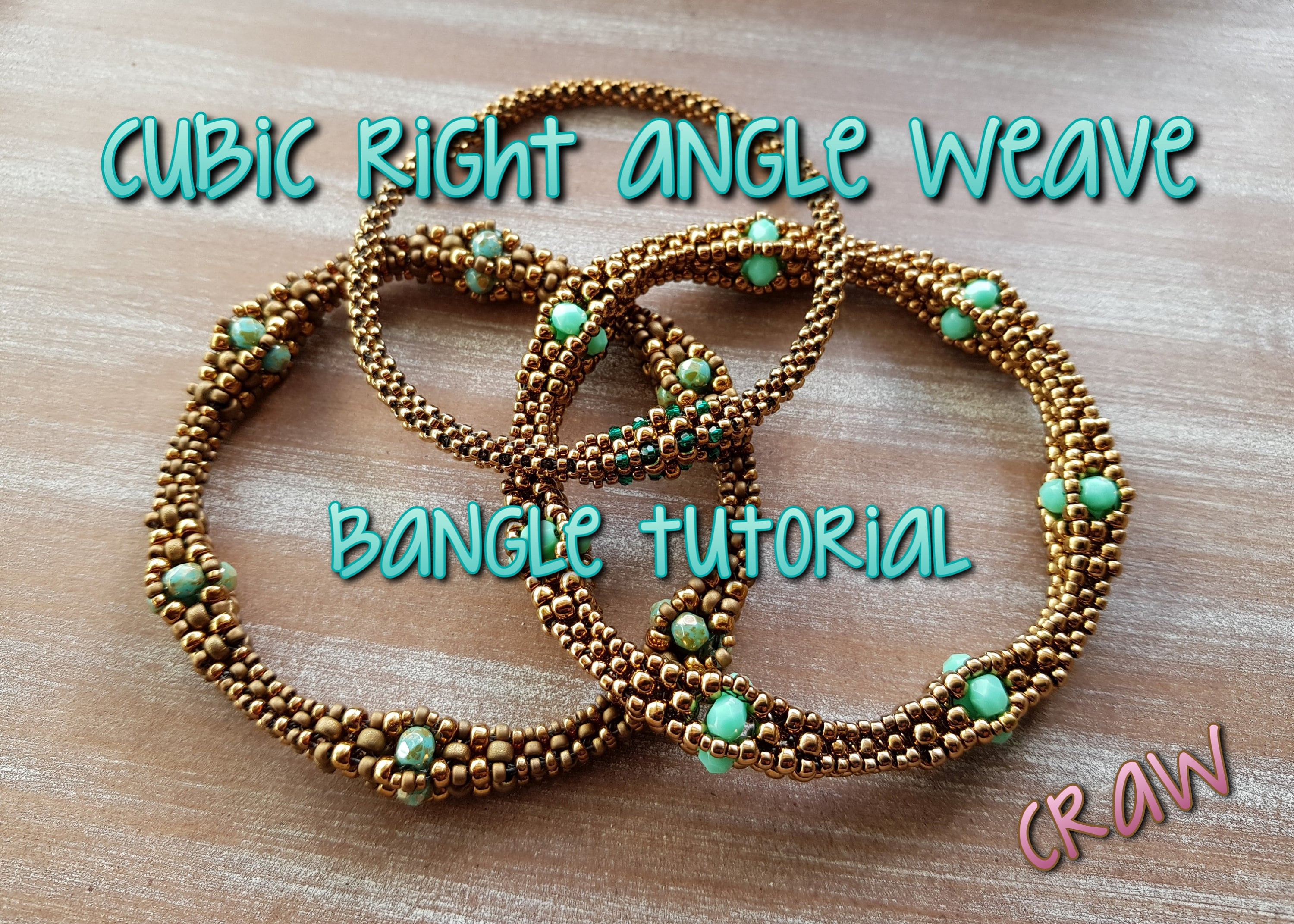 Cubic right angle store weave necklace