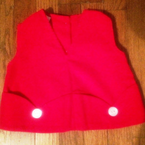 Fun Togs Girls Toddlers Red Corduroy Vest Size 2