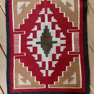 Vintage Authentic 1970s Navajo American Indian Ganado Prayer Rug