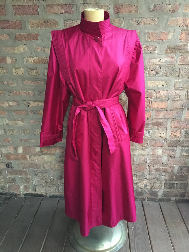 Vintage Womens Magenta Fuschia Pink Totes Trenchcoat Raincoat - Etsy