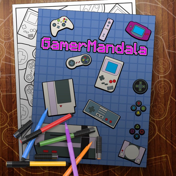 Download Gamer Mandala Coloring Book With Nintendo Sony Playstation Etsy