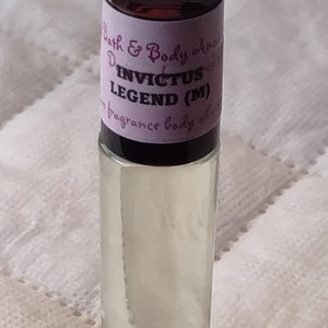 Fragrance Roll-On Body Oils 1/3oz bottle. Our impression of all our fragrances. Invictus Legend (M)