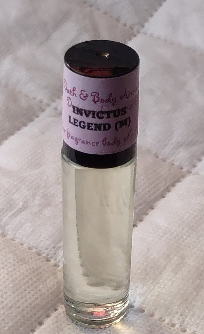 Fragrance Roll-On Body Oils 1/3oz bottle. Our impression of all our fragrances. Invictus Legend (M)