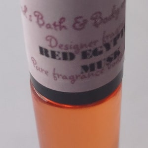 Fragrance Roll-On Body Oils 1/3oz bottle. Our impression of all our fragrances. Red Egyptian Musk