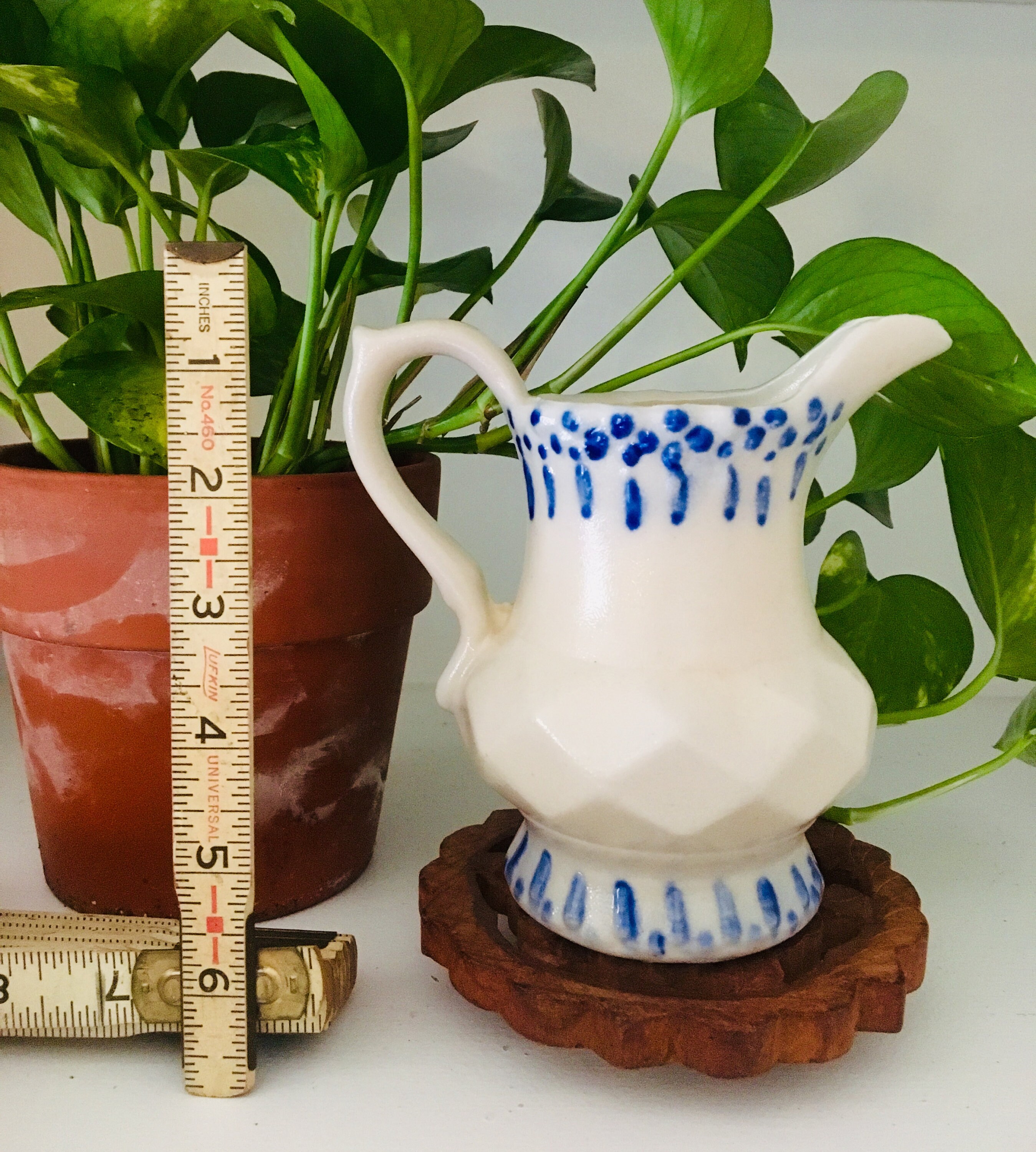 Vintage Handmade Ceramic Pitcher Etsy