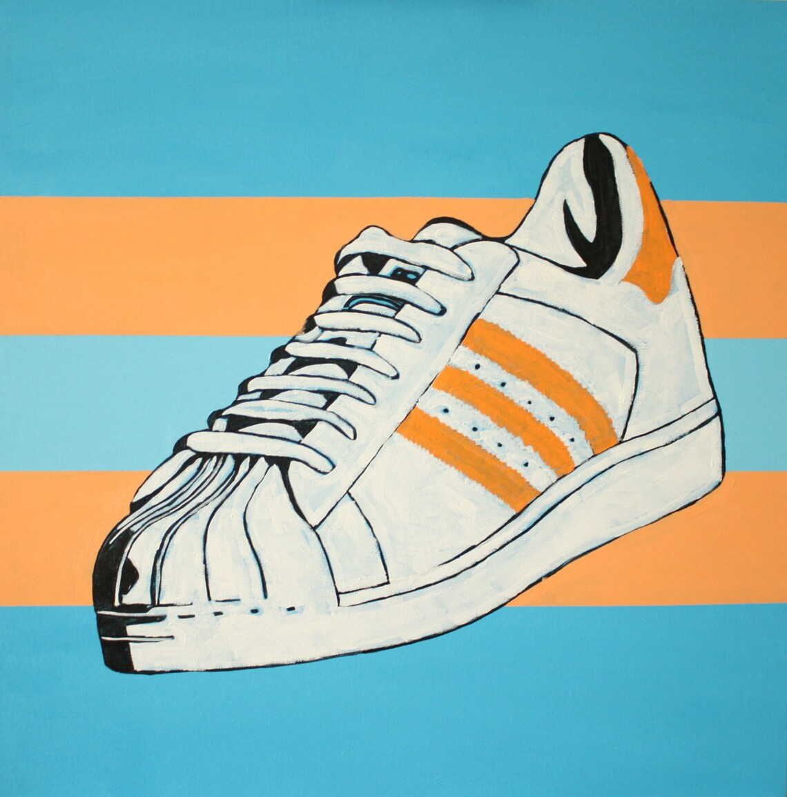 Handpainted Original Adidas Shell Toe my Adidas Etsy New Zealand