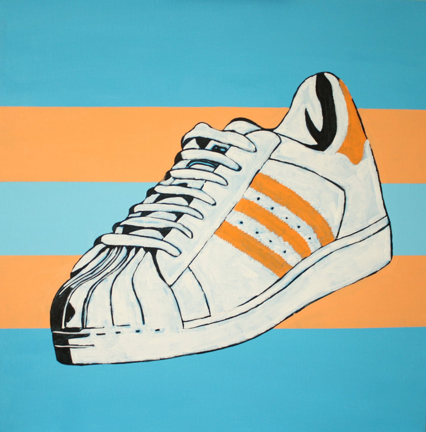 Hand-painted Original Adidas Shell Toe my Adidas 