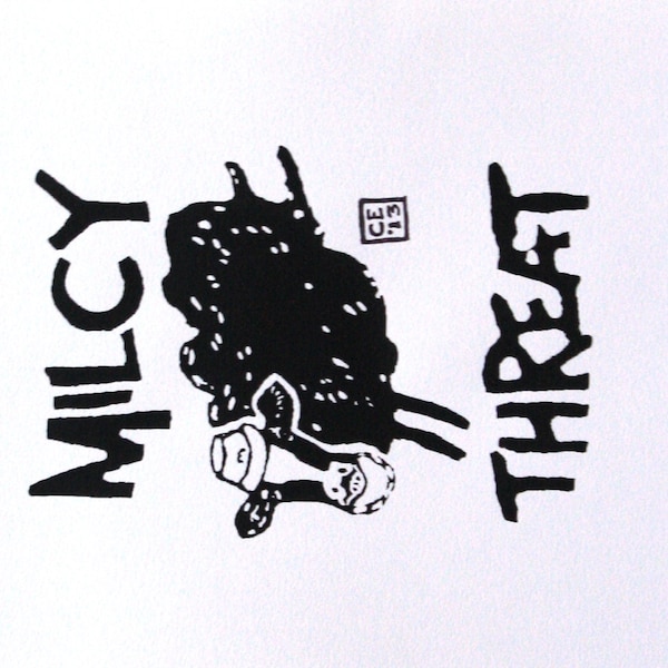 Hand-Pulled Minor Threat Punk "MILCy Threat" Pop-Art, Street-Art Screen Print Inspired by DC Hardcore, Ian Mackaye, Dischord Records 8.5x11