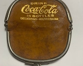 Vintage Leather Coke Coca Cola Double Coin Purse