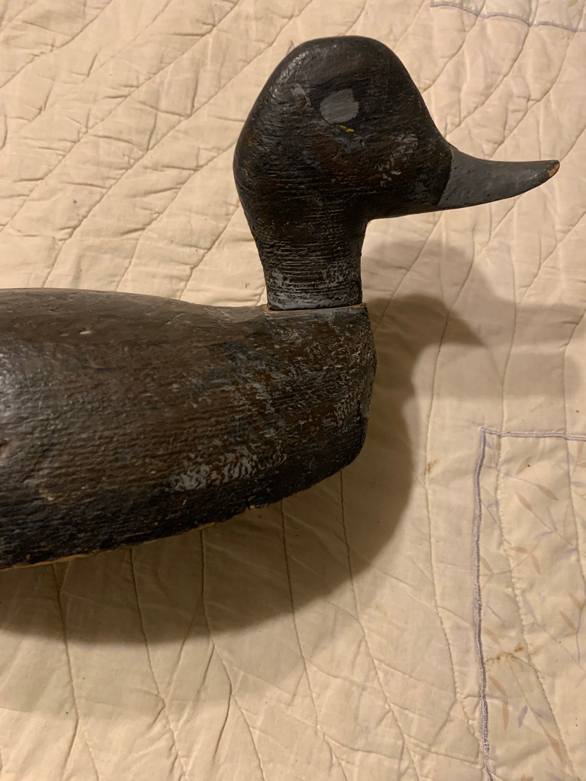 Primitive Wood Swivel Head Mallard Duck Decoy. Handmade with Etsy