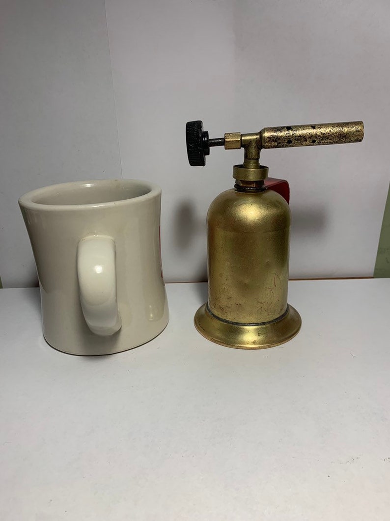 Miniature Brass Blow Torch by Clayton & Lambert. 1930's. Etsy