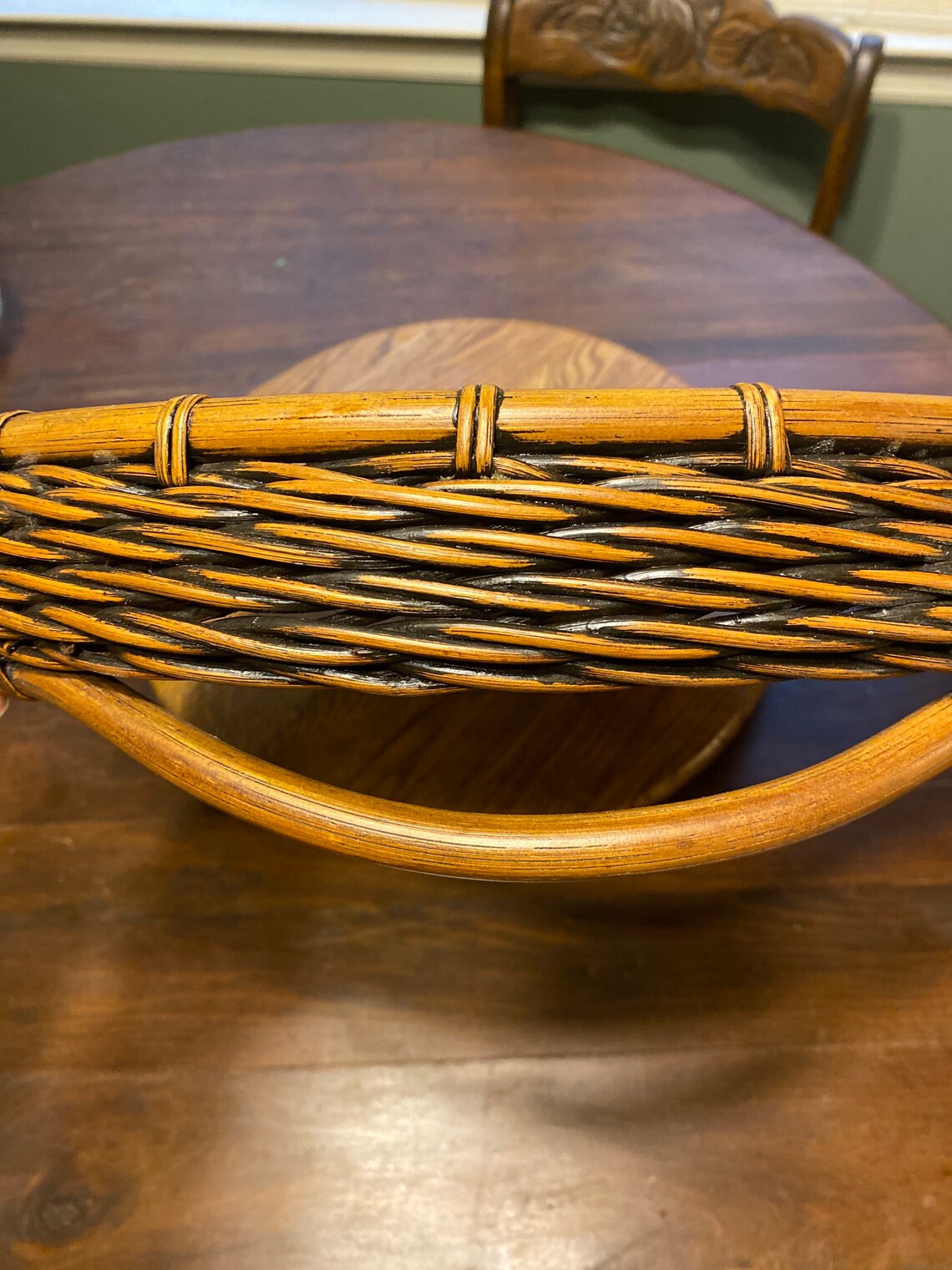 Superior Quality 18 Round Rattan Serving Tray With Handles. Etsy