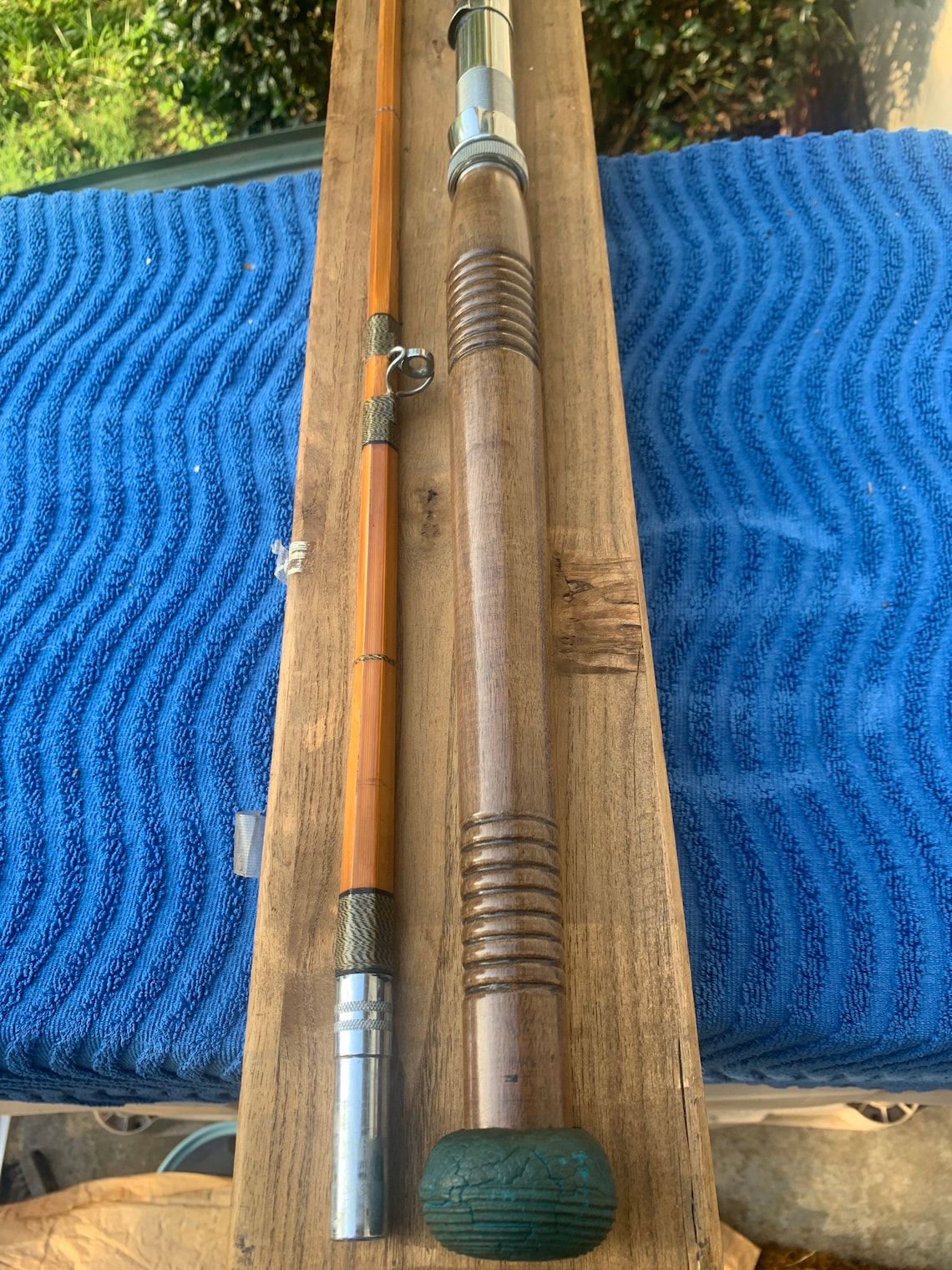 Vintage 2 Piece Bamboo Fishing Rod. By Porpoise Kyoto Japan. Etsy