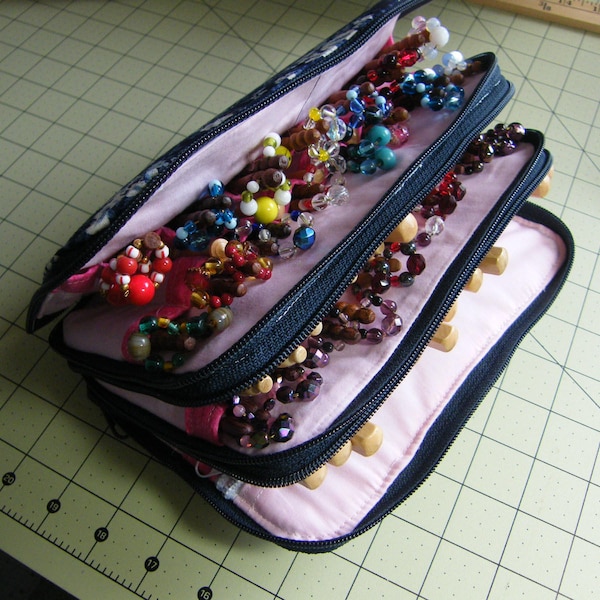 Lace Bobbin Case Art Brush Knitting Crochet Organizer Book Clutch Holder, Made to order.