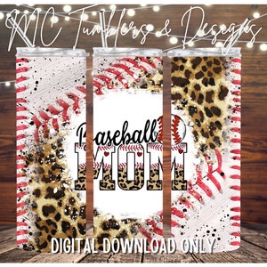 Baseball Mom Tumbler Wraps Seamless
