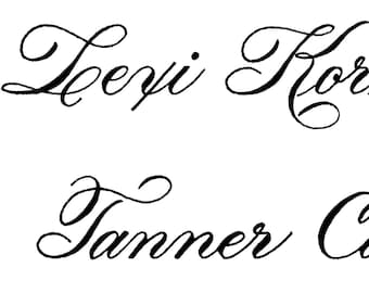 Bride & Groom's Names - Hand Calligraphy for Invitations