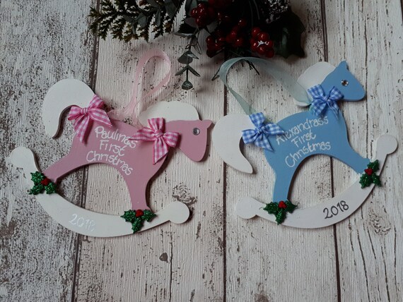 Personalised Horse Christmas Tree DecorationHorseshoe Xmas Bauble Gift