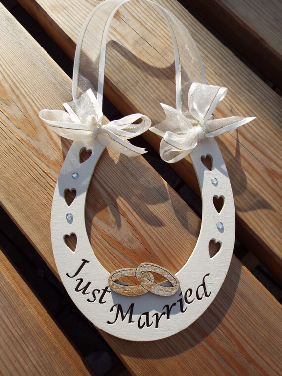 Personnalisé Harry Potter Inspiré En Bois Mariage Fer à Cheval-Toute Couleur ruban