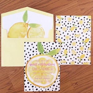 Lemon Birthday Invitation Design