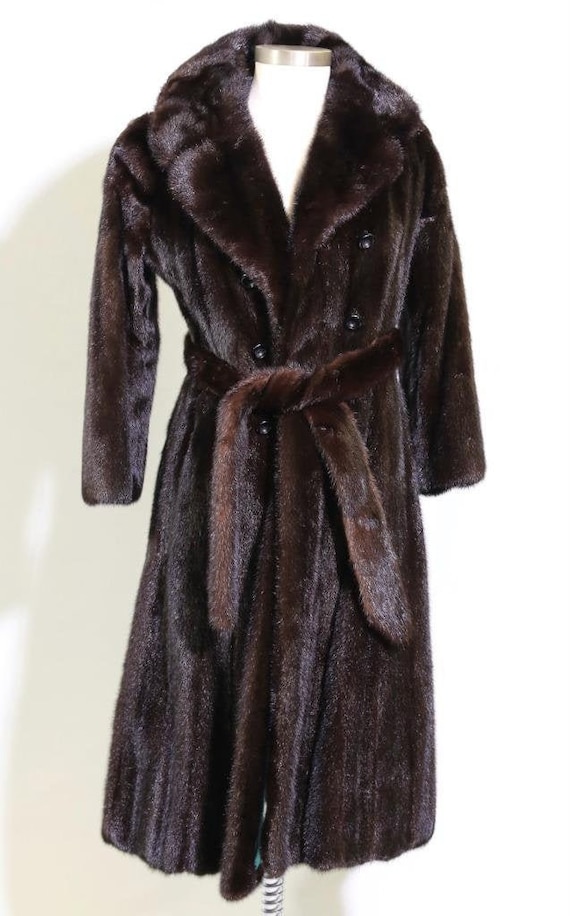 Vintage Nicholas Ungar Long Dark Brown Mink Fur Co