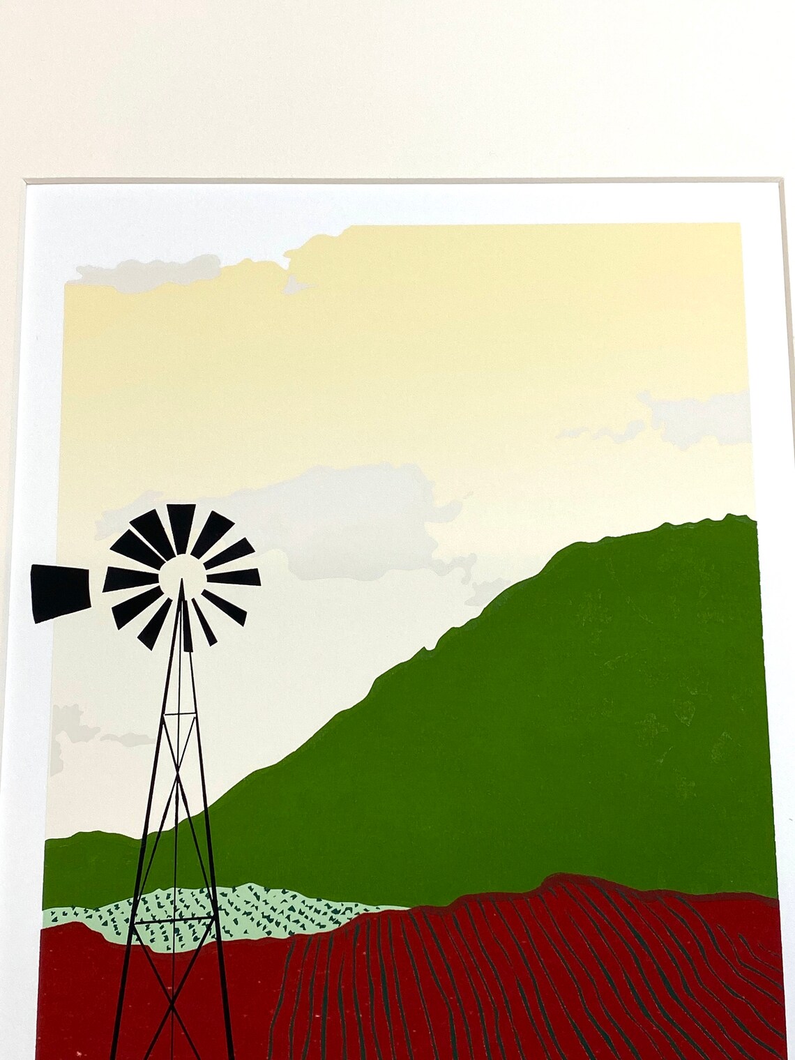 R. Keaney Rathbun windmill in the Foothills Silkscreen Print - Etsy