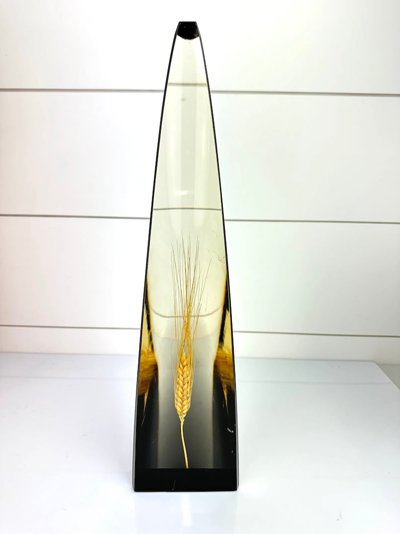 Vintage Mid Century Modern Lucite Acrylic Wheat Ear Spire Sculpture Art 15 image 1