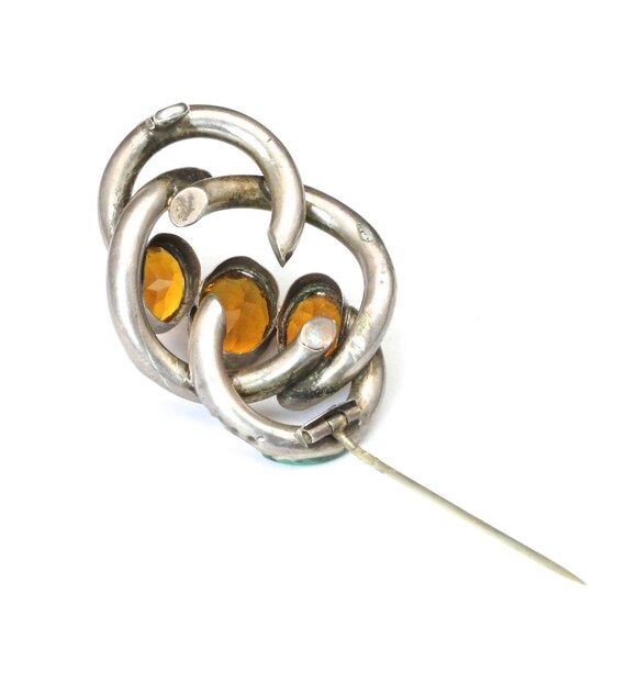 Antique Victorian 1880s Scottish Lovers Knot Pin … - image 3