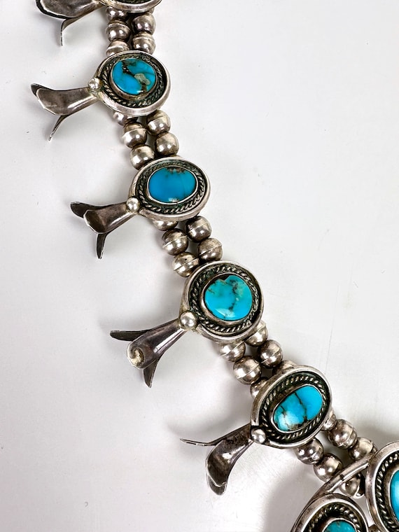 Vintage Navajo Old Pawn Turquoise Sterling Silver… - image 4