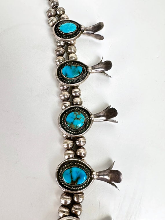 Vintage Navajo Old Pawn Turquoise Sterling Silver… - image 5