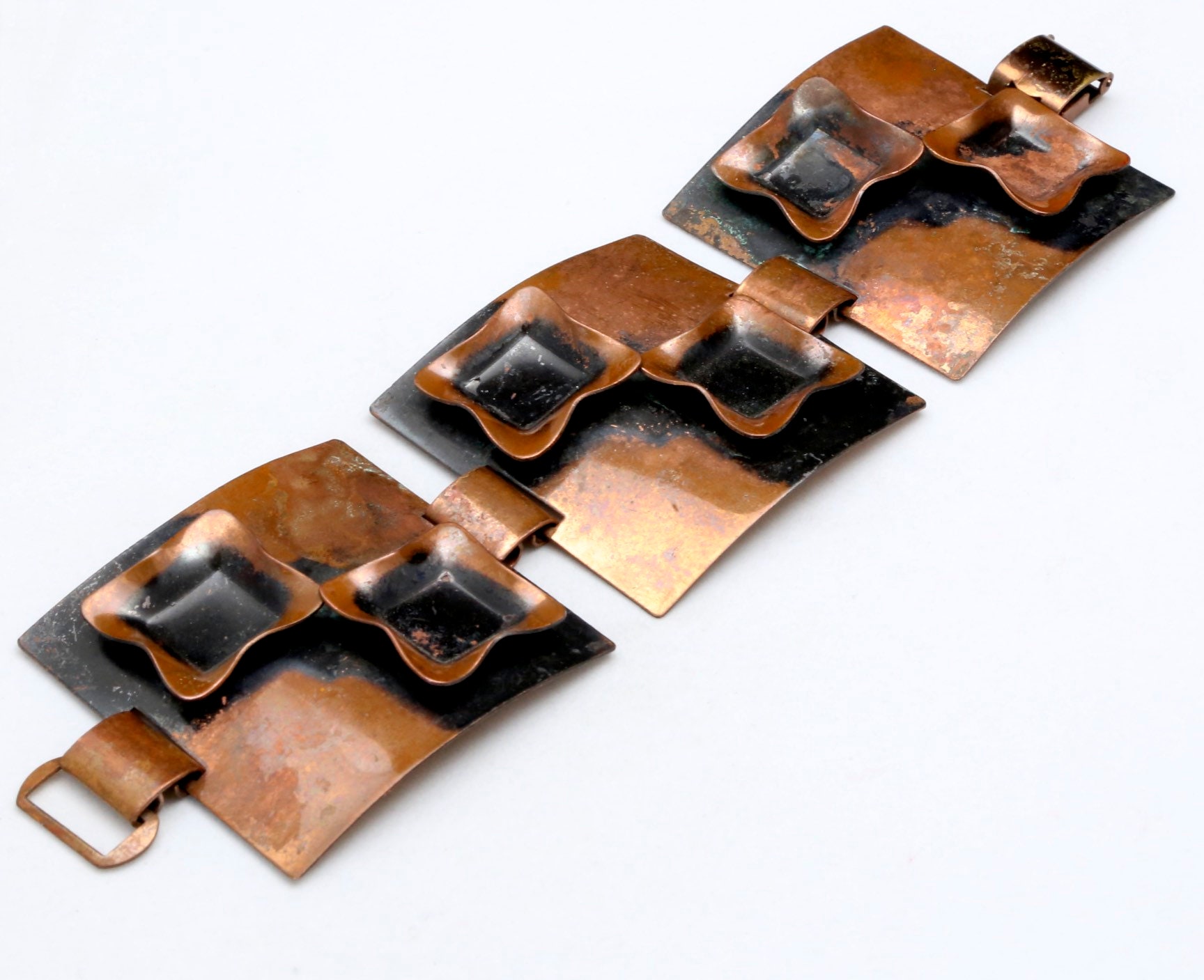 Vintage Solid Copper Native American Kachina Link Southwestern Bracelet |  eBay