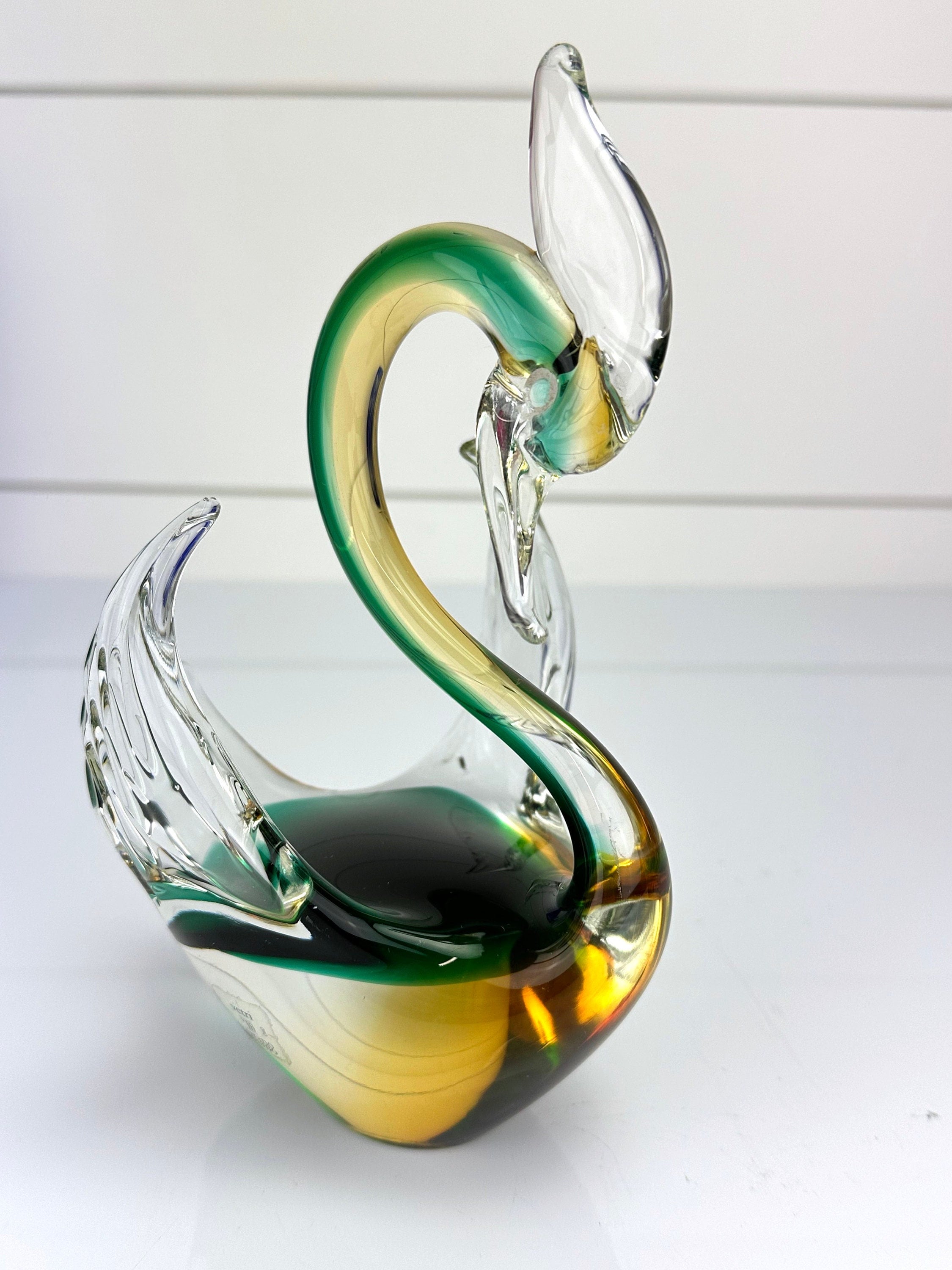 Italian glass swan - Etsy 日本