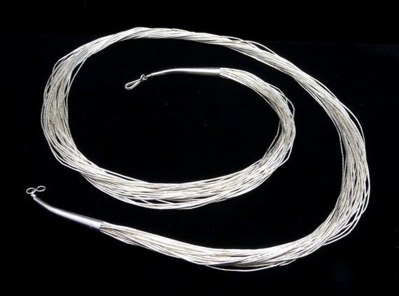 Navajo liquid silver best sale necklace