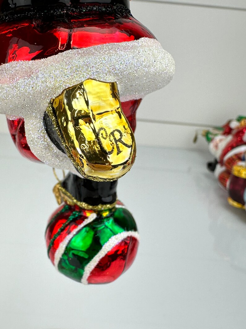 Christopher Radko Santa Balancing on Ornaments Glass Christmas Ornament CR image 6