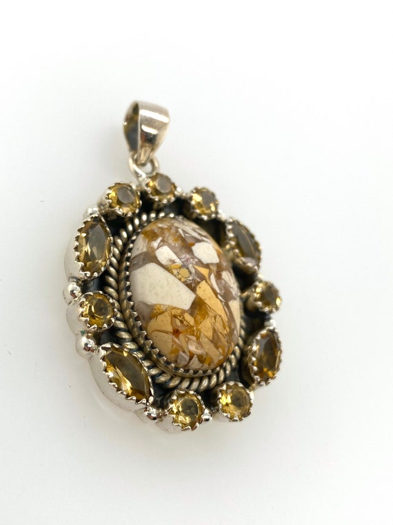 Artisan Yellow Maligano Jasper & Citrine Sterling… - image 2