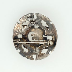 Vintage Old Cuzco Peruvian Tribal Chinchilla Sterling Silver Pin Brooch Peru Signed image 3