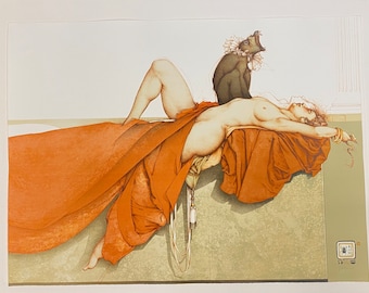 Michael Parkes ~Cleopatra~ Signed Numbered Stone Lithograph Print Art 36&quot; x 26&quot;