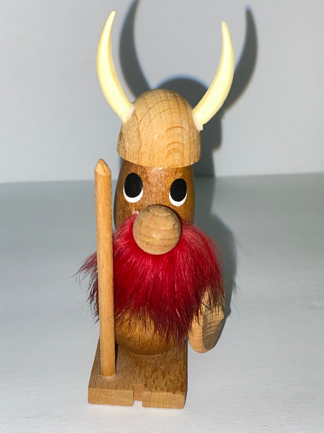 Vintage Mid Century Modern Danish Wood Viking Figure Wooden Denmark Etsy