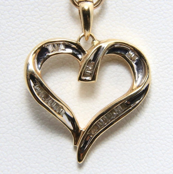 Heart Necklace Pendant 10k Yellow Gold 