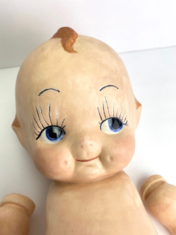 キューピー人形　アンティーク　ビスクドール　貴重　高さ約13cm 美品 ビスクドール キューピー オールビスク 40cm - ビスク